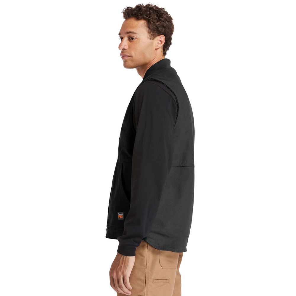 Chaleco Timberland Hombre Pro® Gritman Lined Lona Negras - Chile OIZ-103692